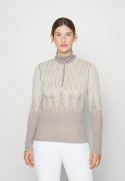 Kari Traa Juliane HalfzipMaglietta A Manica LungaGrey Donna T-shirt E Top KT041I05K-C11