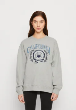 Hollister Co. Trend CrewFelpaLight Grey Donna Felpe H0421J076-C11