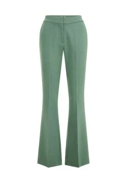 WE FASHION Dames Flared Pantalon - Pantaloni - Green