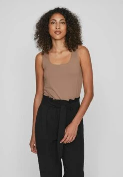 Vila BasicTopBrown Lentil Donna T-shirt E Top V1021D1C8-O11