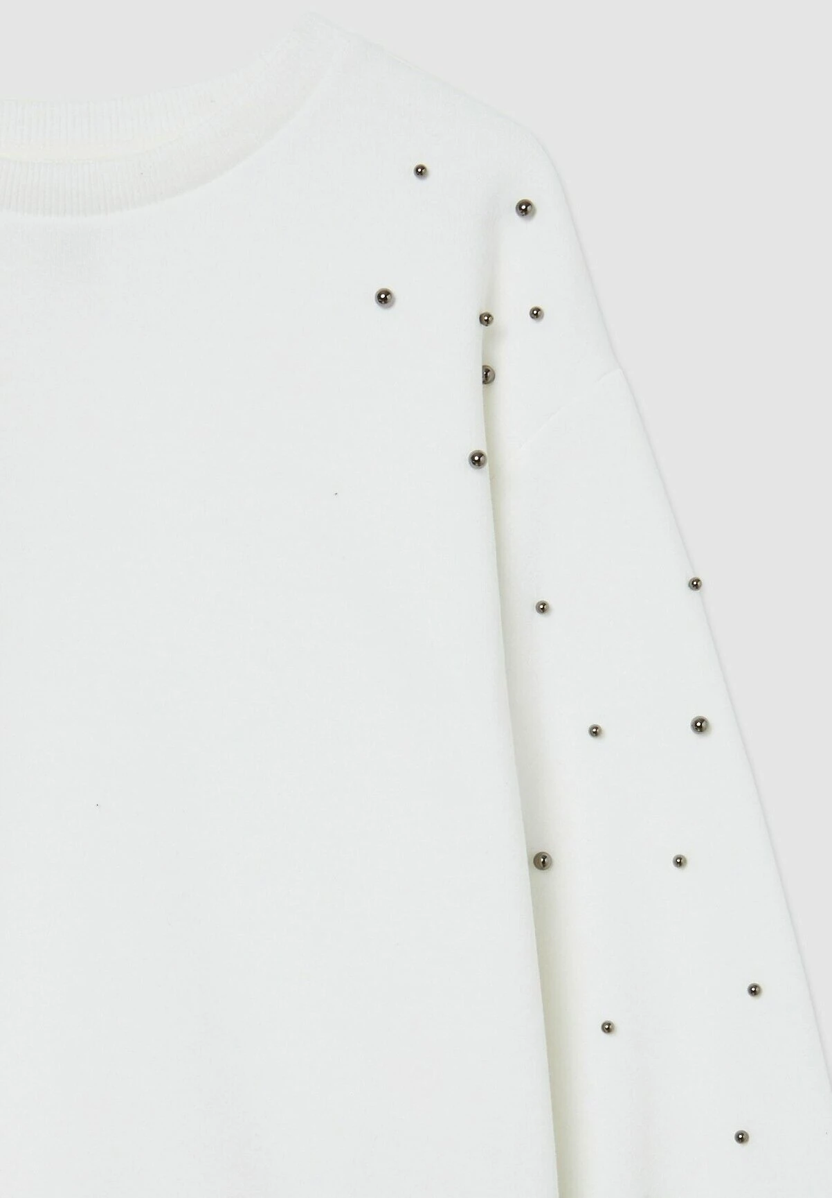 Con Perle FelpaBianco Donna Felpe CSM21I00U-A11 2 Con Perle FelpaBianco Donna Felpe CSM21I00U-A11 - immagine 2