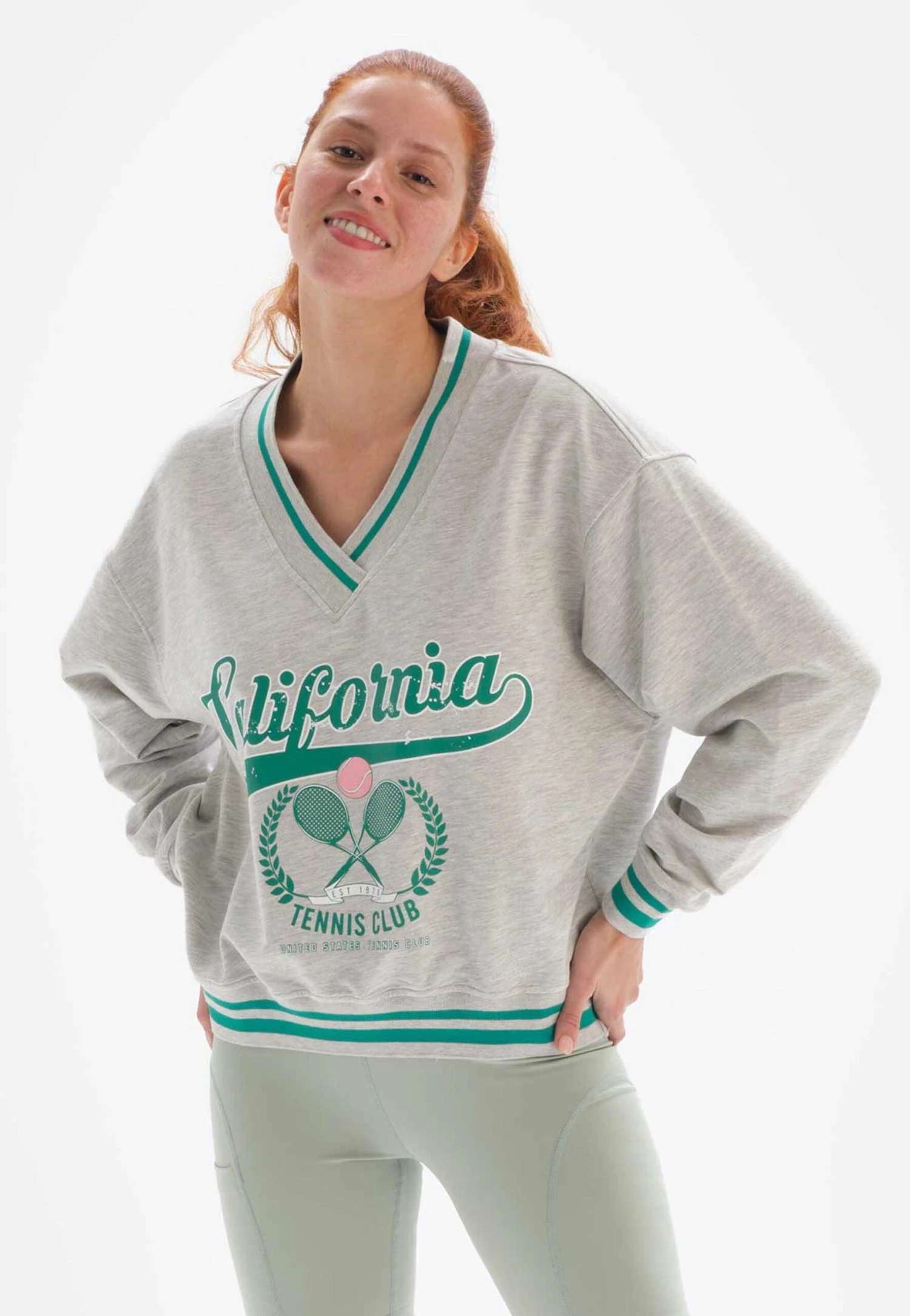 CourtFelpaGrey Melange Donna Felpe D6D21J018-C11 1 CourtFelpaGrey Melange Donna Felpe D6D21J018-C11