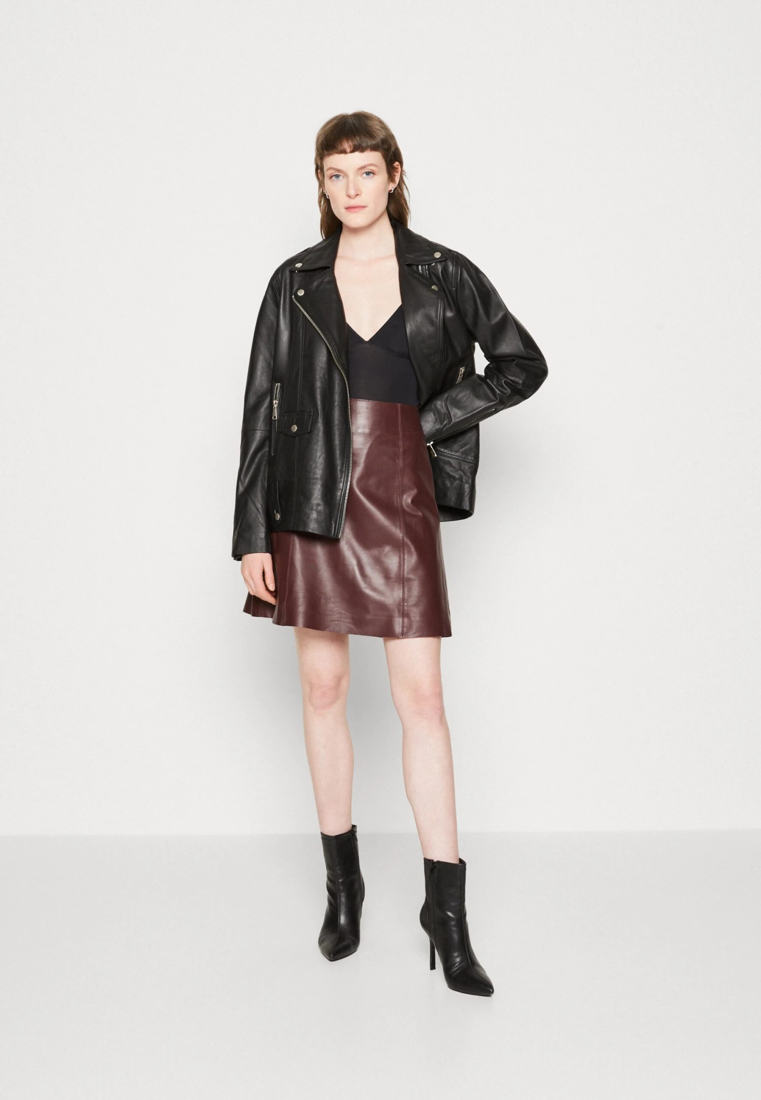 Selected Femme Slfnew Ibi Mw B Noos - Gonna A Campana - Wine 2 Selected Femme Slfnew Ibi Mw B Noos - Gonna A Campana - Wine - immagine 2