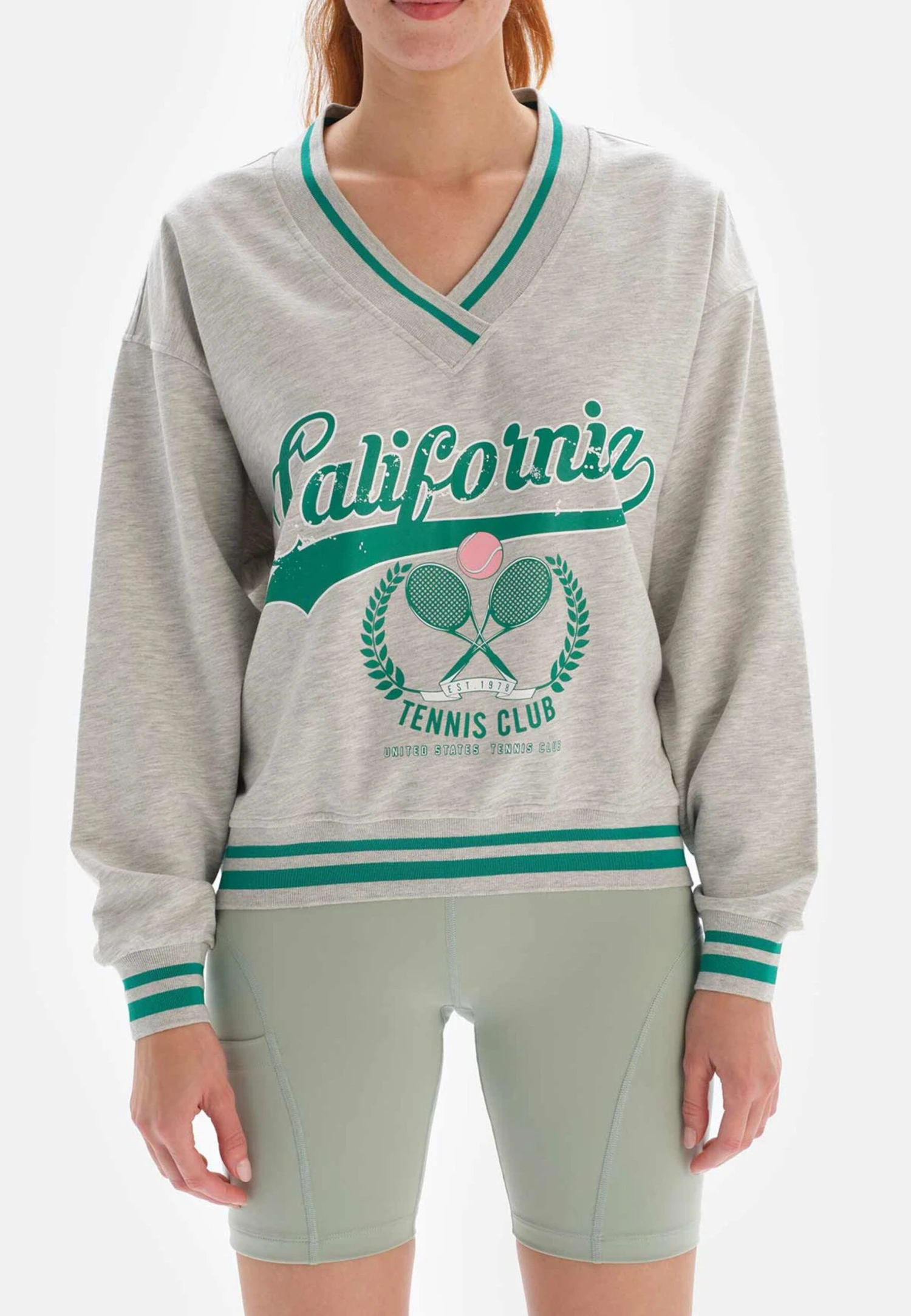 CourtFelpaGrey Melange Donna Felpe D6D21J018-C11 7 CourtFelpaGrey Melange Donna Felpe D6D21J018-C11 - immagine 7