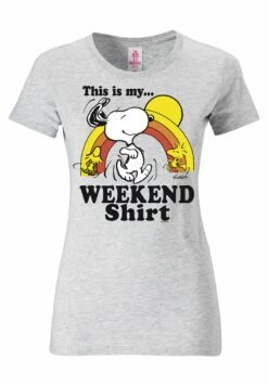 Logoshirt ComicsPeanutsSnoopy & WoodstockWeekendT-Shirt Con StampaGrau-Meliert Donna T-shirt E Top S3421E012-C11 -Vendite Next 1532c0bdbc8a44c186635202e5bff173