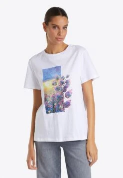 Rich&royal Mit Print Und StrassT-Shirt Con StampaWhite Donna T-shirt E Top RI521D0NF-A11