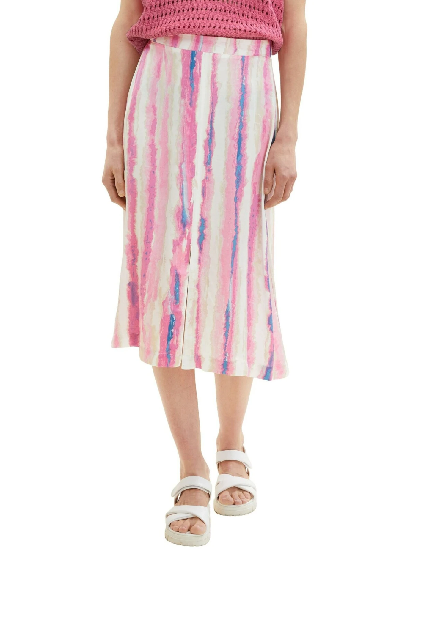 Tom Tailor BedruckterGonna A CampanaPink Tie Dye Stripe Donna Gonne TO221B0DO-J11 2 Tom Tailor BedruckterGonna A CampanaPink Tie Dye Stripe Donna Gonne TO221B0DO-J11 - immagine 2