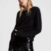 AllSaints Chrissy- Felpa In Pile - Black