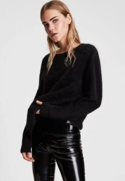 AllSaints Chrissy- Felpa In Pile - Black