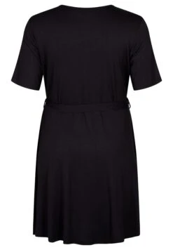 Zizzi Wrapin With Short SleevesVestito Di MaglinaBlack Donna Vestiti Z1721C1G9-Q11 -Vendite Next 1a4de2b22841438caed1e17eaa7696ab