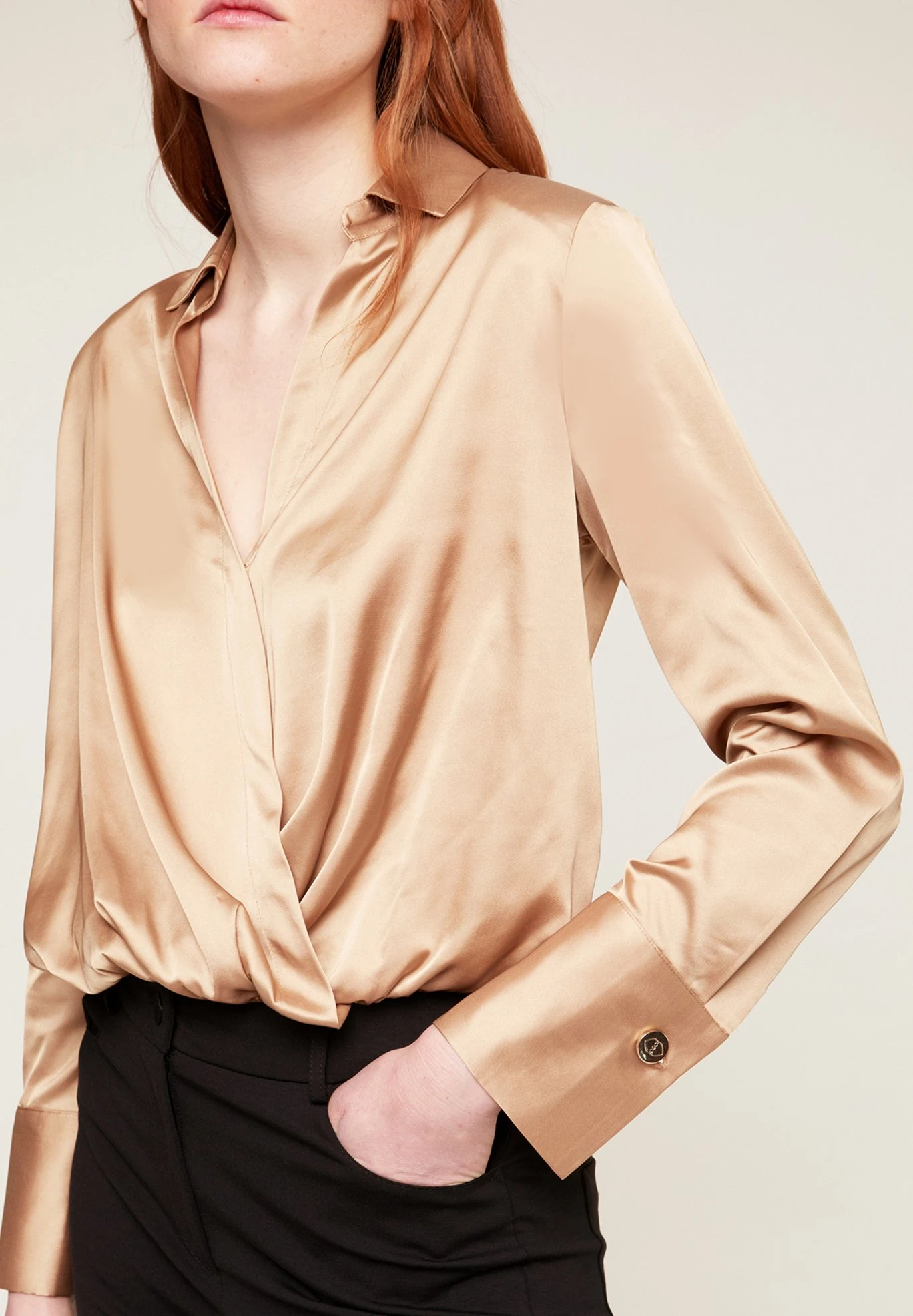 Con CollettoCamicettaBeige Donna Camicie E Bluse MOW21E0BO-B11 3 Con CollettoCamicettaBeige Donna Camicie E Bluse MOW21E0BO-B11 - immagine 3