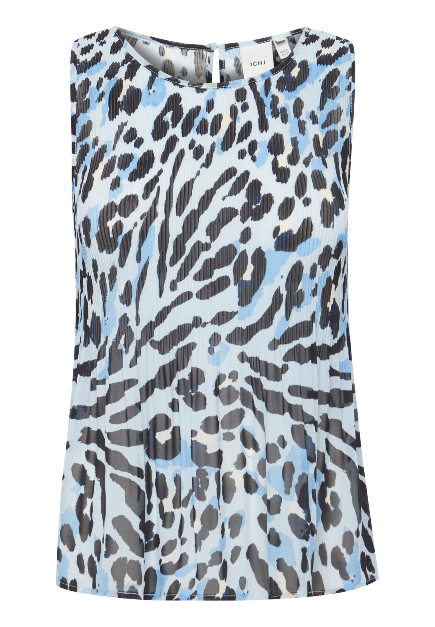 ICHI Ihelly To - Camicetta - Little Boy Blue Leo Print 6 ICHI Ihelly To - Camicetta - Little Boy Blue Leo Print - immagine 6