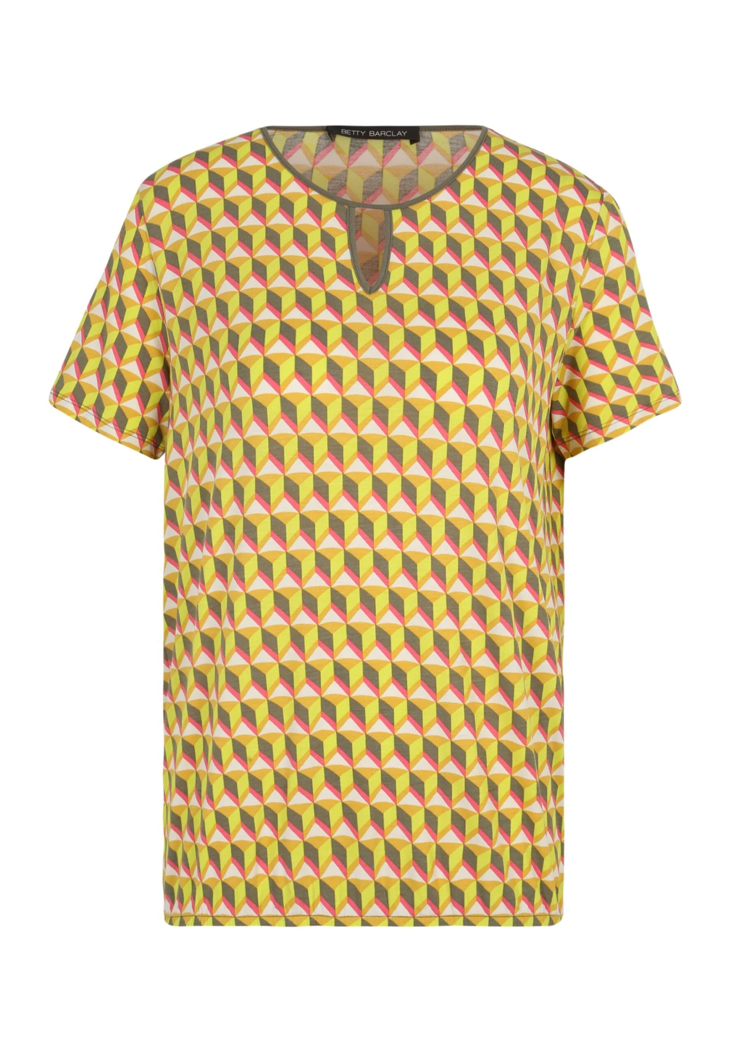 Betty Barclay Mit GummizugT-Shirt Con StampaKhaki Yellow Donna T-shirt E Top 2BE21D0WS-N11 1 Betty Barclay Mit GummizugT-Shirt Con StampaKhaki Yellow Donna T-shirt E Top 2BE21D0WS-N11