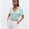 Caroll Elegant ModernT-Shirt BasicMint Green Donna T-shirt E Top CSP21D002-M11