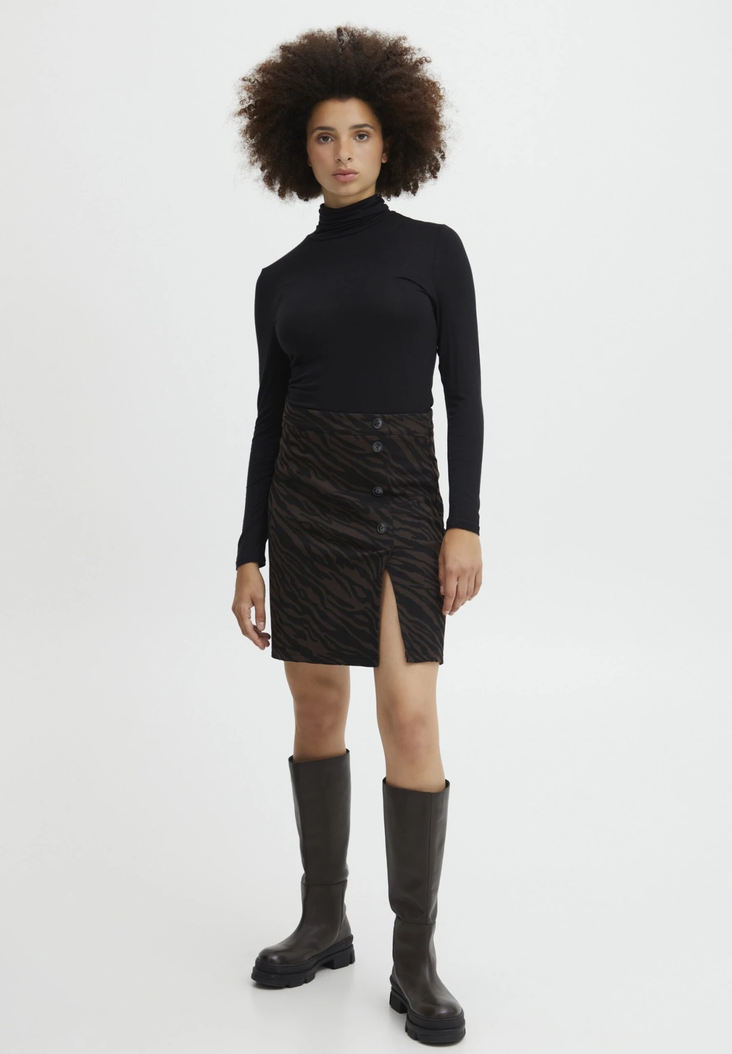 Ichi Ihkate Zebron SkGonna A PortafoglioCoffee Bean Donna Gonne IC221B07D-O11 2 Ichi Ihkate Zebron SkGonna A PortafoglioCoffee Bean Donna Gonne IC221B07D-O11 - immagine 2