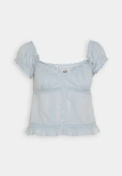 BDG Urban Outfitters Femme Ruched BlouseCamicettaPowder Blue Donna Camicie E Bluse QX721E023-K11