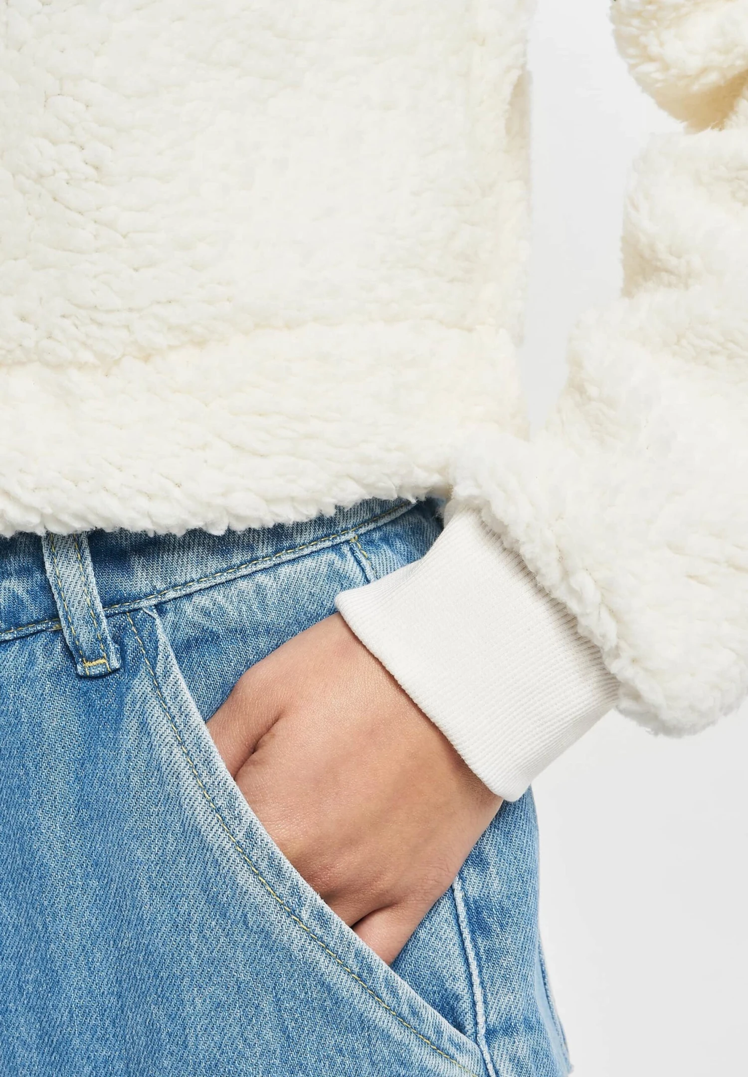 DEF Felpa In PileWhite Donna Felpe D6621J006-A11 5 DEF Felpa In PileWhite Donna Felpe D6621J006-A11 - immagine 5