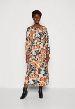 Tom Tailor Feminine DressVestito EstivoGrey/Orange Donna Vestiti TO221C0PZ-T11