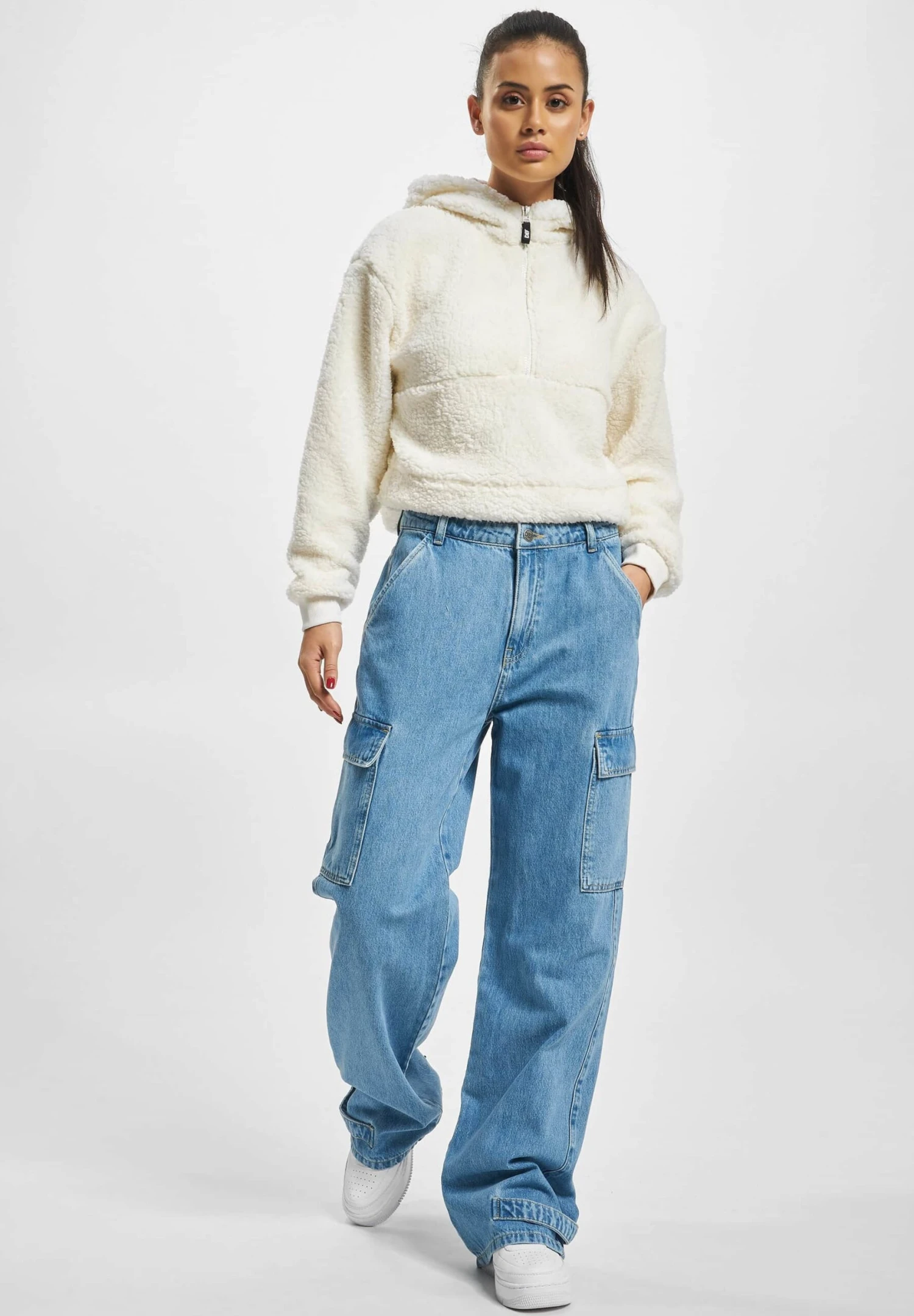 DEF Felpa In PileWhite Donna Felpe D6621J006-A11 2 DEF Felpa In PileWhite Donna Felpe D6621J006-A11 - immagine 2