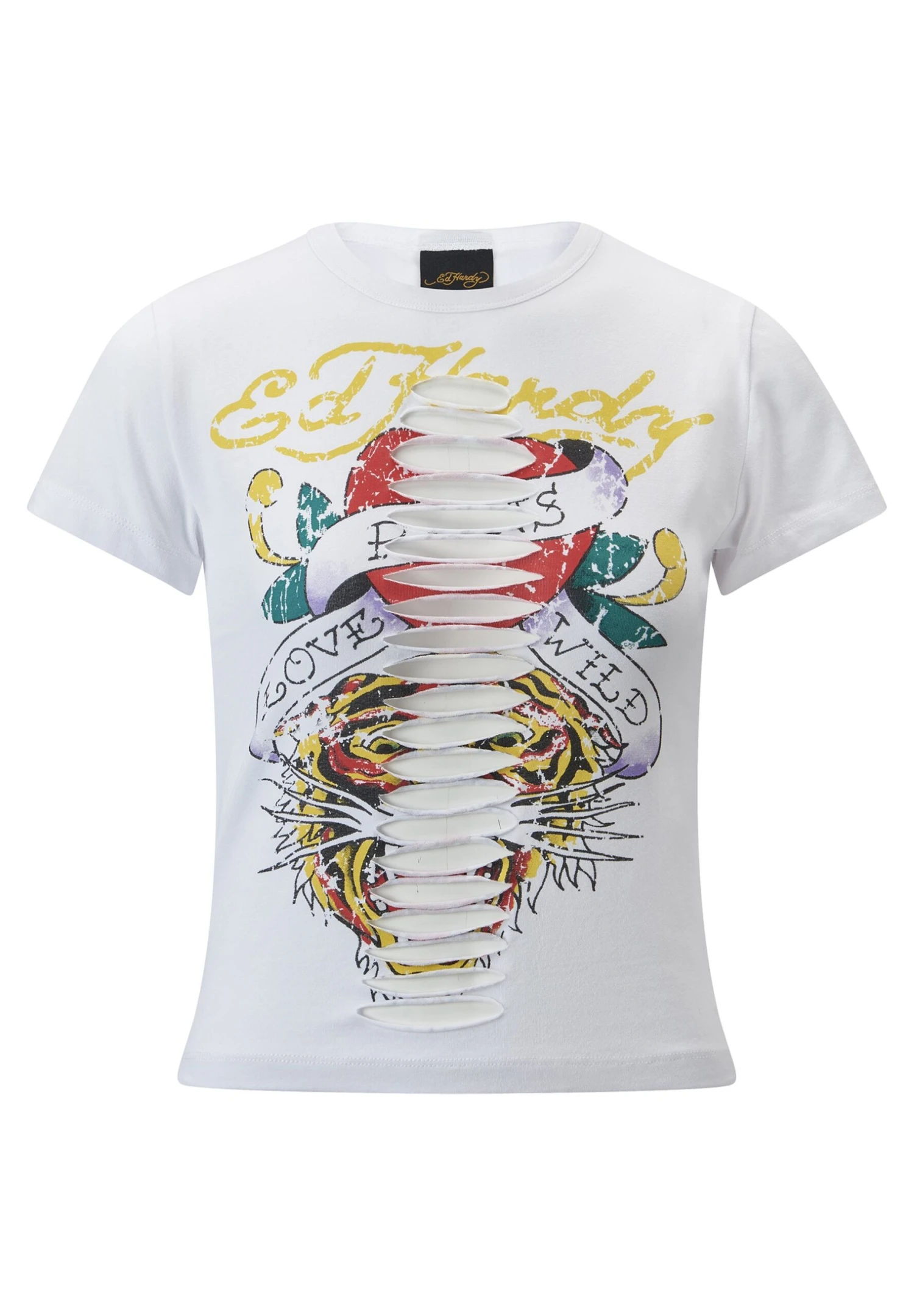 Ed Hardy Love-Runs-WildT-Shirt Con StampaWashed White Donna T-shirt E Top ED221D01I-A11 5 Ed Hardy Love-Runs-WildT-Shirt Con StampaWashed White Donna T-shirt E Top ED221D01I-A11 - immagine 5