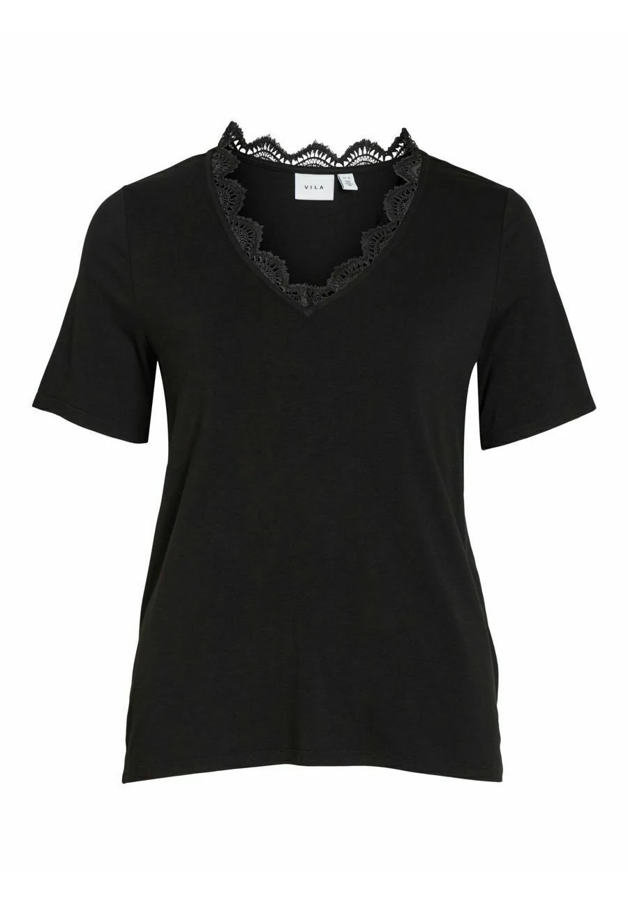 Vila Mit Kurzen Ärmeln V-AusschnittT-Shirt Con StampaBlack Donna T-shirt E Top V1021D1ER-Q11 6 Vila Mit Kurzen Ärmeln V-AusschnittT-Shirt Con StampaBlack Donna T-shirt E Top V1021D1ER-Q11 - immagine 6