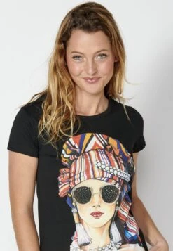 Koroshi Short SleeveT-Shirt Con StampaBlack Donna T-shirt E Top KOL21D07Y-Q11 11 Koroshi Short SleeveT-Shirt Con StampaBlack Donna T-shirt E Top KOL21D07Y-Q11 -Vendite Next 3987a1a313624b1d9a420b0fb4b08775