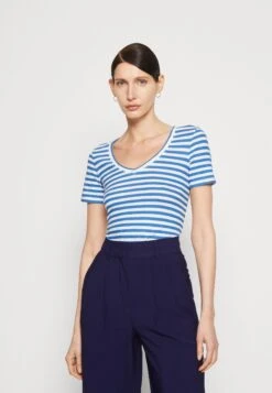 Marc O'Polo Short Sleeve V NeckT-Shirt Con StampaMulti/Summer Sky Donna T-shirt E Top MA321D1F7-K11