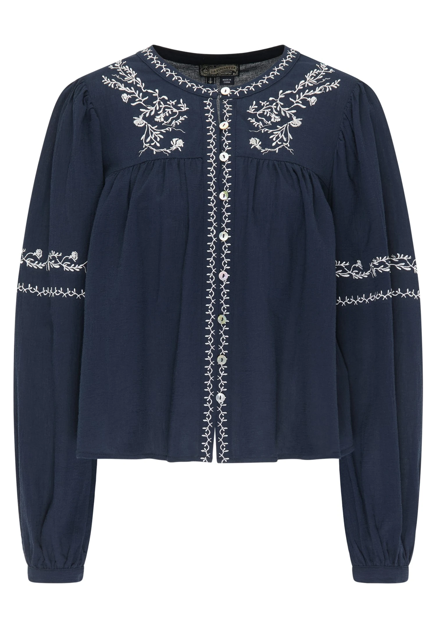 Dreimaster FumoCamiciaMarine Donna Camicie E Bluse 4DR21E06P-K11 5 Dreimaster FumoCamiciaMarine Donna Camicie E Bluse 4DR21E06P-K11 - immagine 5