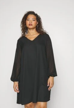 ONLY CARMAKOMA Carsussi Knee DressVestito EstivoBlack Donna Vestiti ONA21C0RX-Q11