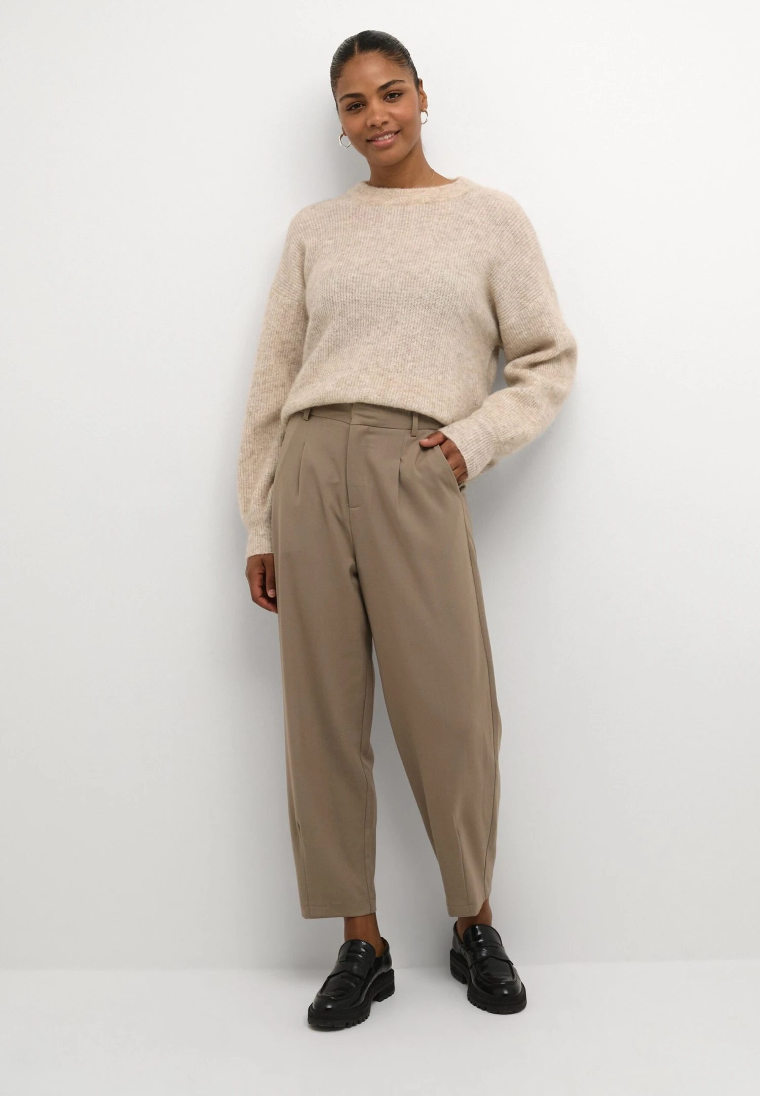 Kaffe Kamerle SuitingChinoBrindle Donna Pantaloni KA321A0CF-C12 2 Kaffe Kamerle SuitingChinoBrindle Donna Pantaloni KA321A0CF-C12 - immagine 2