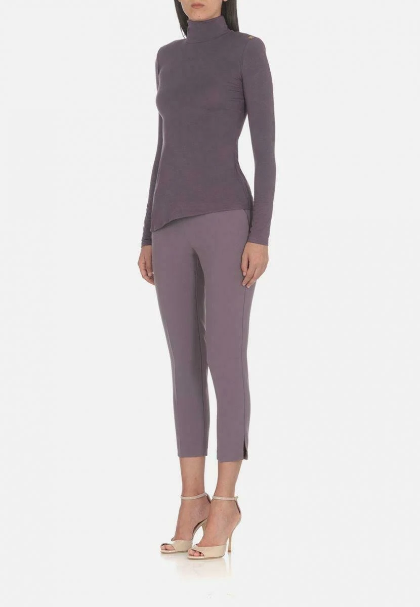 Elisabetta Franchi CrepePantaloniPurple Donna Pantaloni EF121A09F-I11 1 Elisabetta Franchi CrepePantaloniPurple Donna Pantaloni EF121A09F-I11