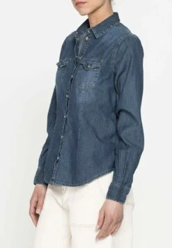 CamiciaLavaggio Blu Medio ( Donna Camicie E Bluse C4D21E00G-K11