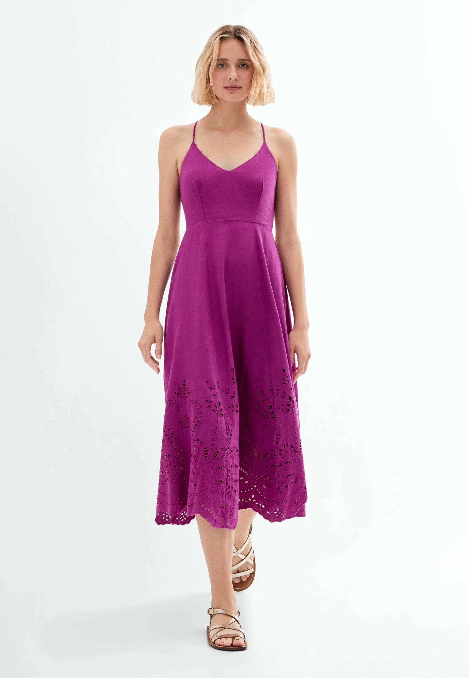 Oysho Embroidery MidiVestito EstivoPink Donna Vestiti OY121C0CE-J11 1 Oysho Embroidery MidiVestito EstivoPink Donna Vestiti OY121C0CE-J11