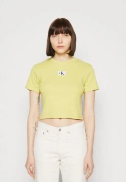Calvin Klein Jeans Badge Short Sleeve TeeT-Shirt BasicYellow Sand Donna T-shirt E Top C1821D0MK-E11