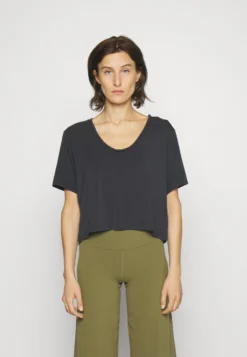Athleta Essence Explore Crop TeeT-Shirt BasicBlack Donna T-shirt E Top ATI41D036-Q11