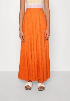 COLOURFUL REBEL Yui Broderie Maxi SkirtGonna LungaBright Orange Donna Gonne C5J21B00U-H11