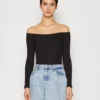 Noisy May Nmelinor Off ShoulderMaglietta A Manica LungaBlack Donna T-shirt E Top NM321D0TK-Q11