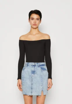 Noisy May Nmelinor Off ShoulderMaglietta A Manica LungaBlack Donna T-shirt E Top NM321D0TK-Q11