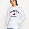 Hollister Co. Terry Tech CoreFelpa Con CappuccioWhite Donna Felpe H0421J03D-A11