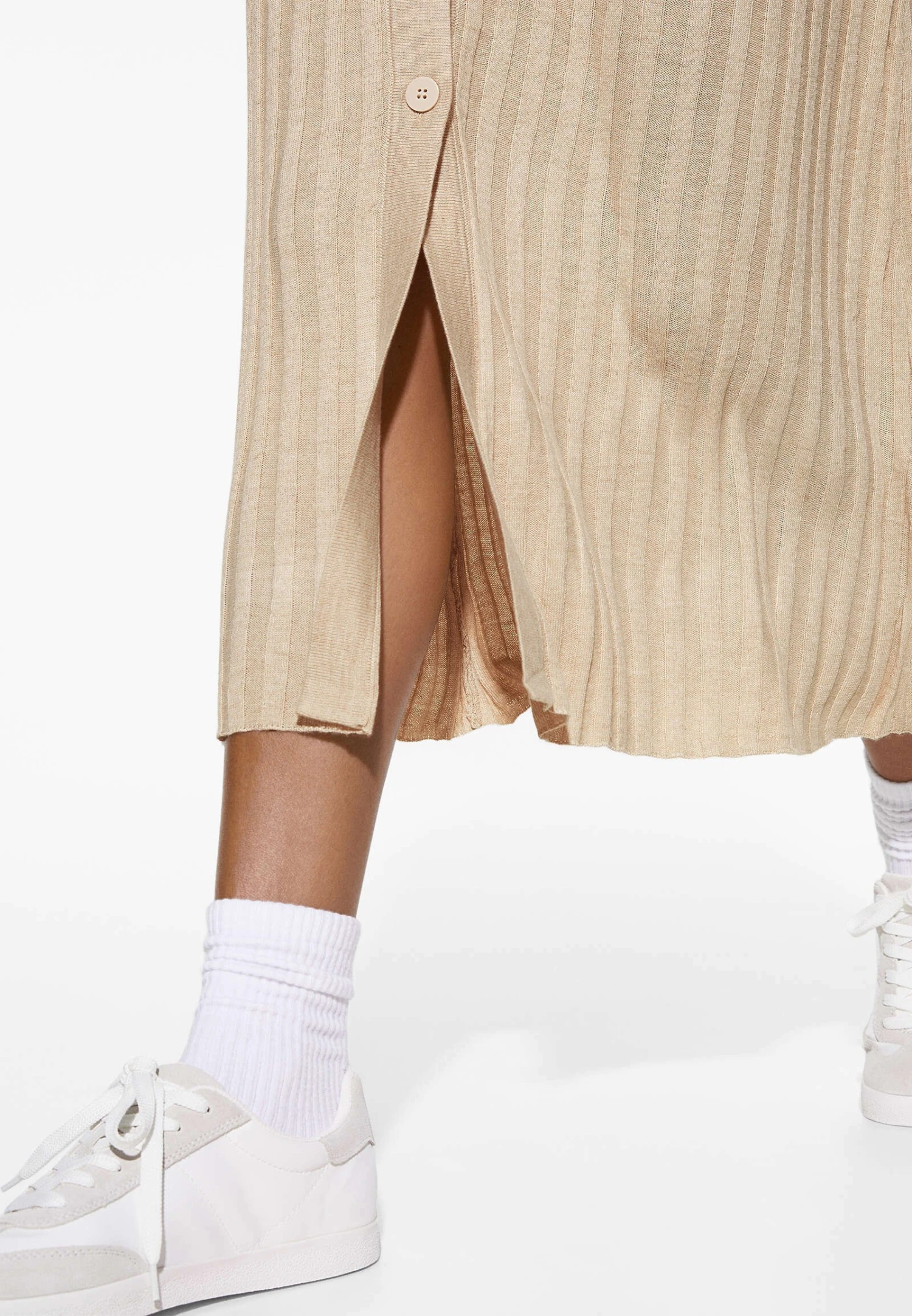 Oysho ButtonedAbito In MagliaBeige Donna Vestiti OY121C0CP-B11 6 Oysho ButtonedAbito In MagliaBeige Donna Vestiti OY121C0CP-B11 - immagine 6