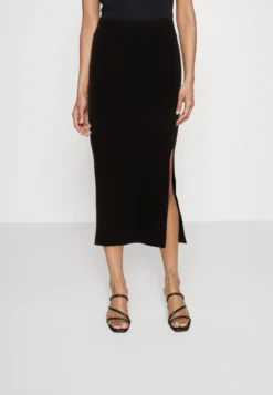 Selected Femme Slftamara Midi SkirtGonna A TubinoBlack Donna Gonne SE521B0GC-Q11