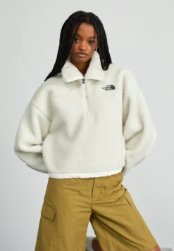 The North Face Platte High 1/4 ZipFelpa In PileGardenia White Donna Felpe TH321J016-A11