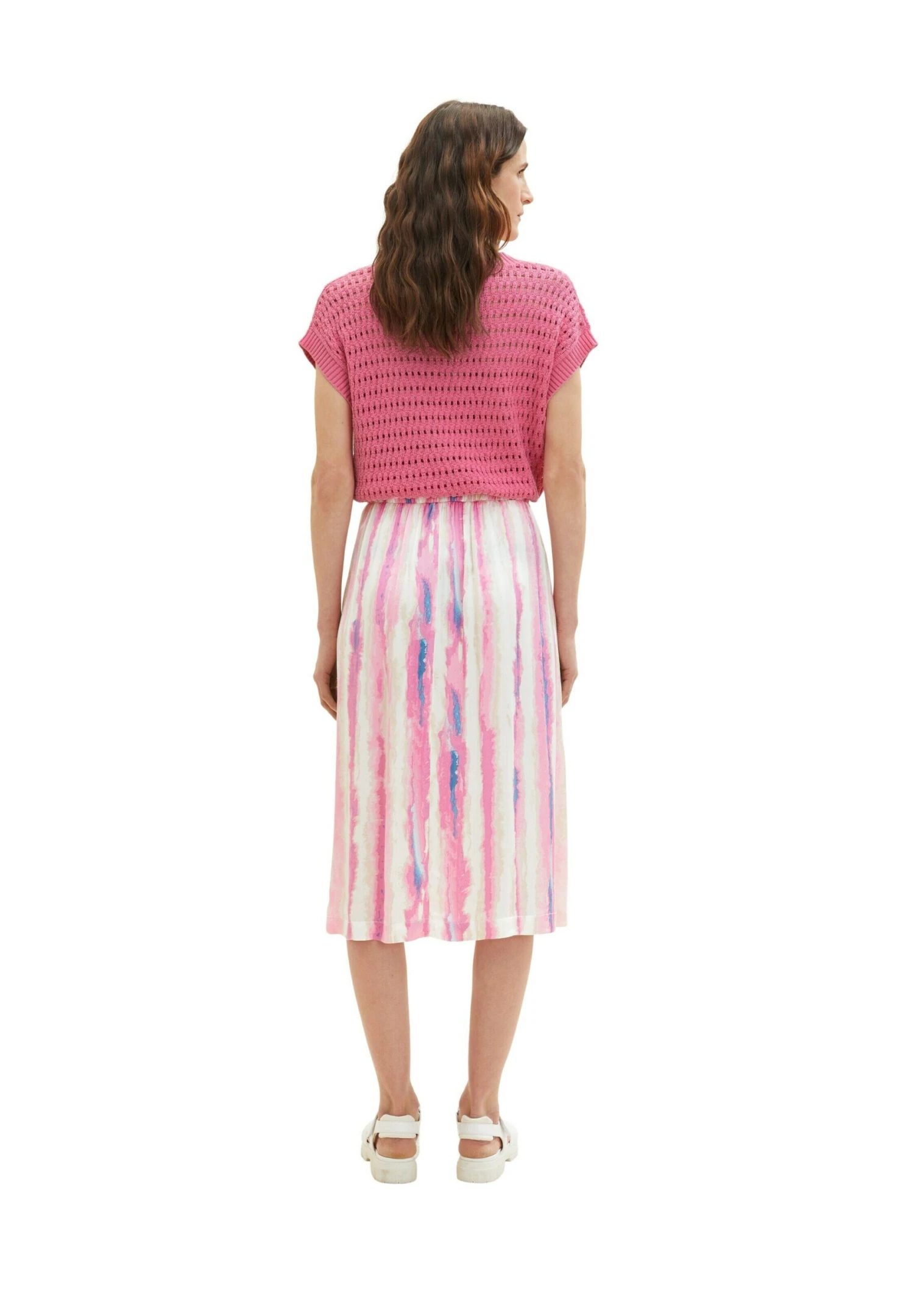 Tom Tailor BedruckterGonna A CampanaPink Tie Dye Stripe Donna Gonne TO221B0DO-J11 3 Tom Tailor BedruckterGonna A CampanaPink Tie Dye Stripe Donna Gonne TO221B0DO-J11 - immagine 3