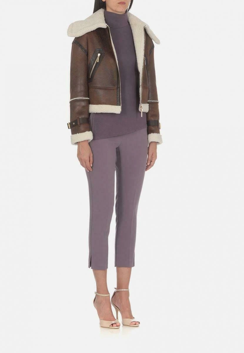 Elisabetta Franchi CrepePantaloniPurple Donna Pantaloni EF121A09F-I11 4 Elisabetta Franchi CrepePantaloniPurple Donna Pantaloni EF121A09F-I11 - immagine 4