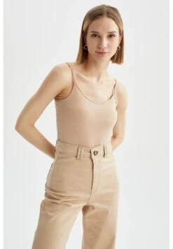 DeFacto Slim FitTopBeige Donna T-shirt E Top DEZ21D0JM-O11