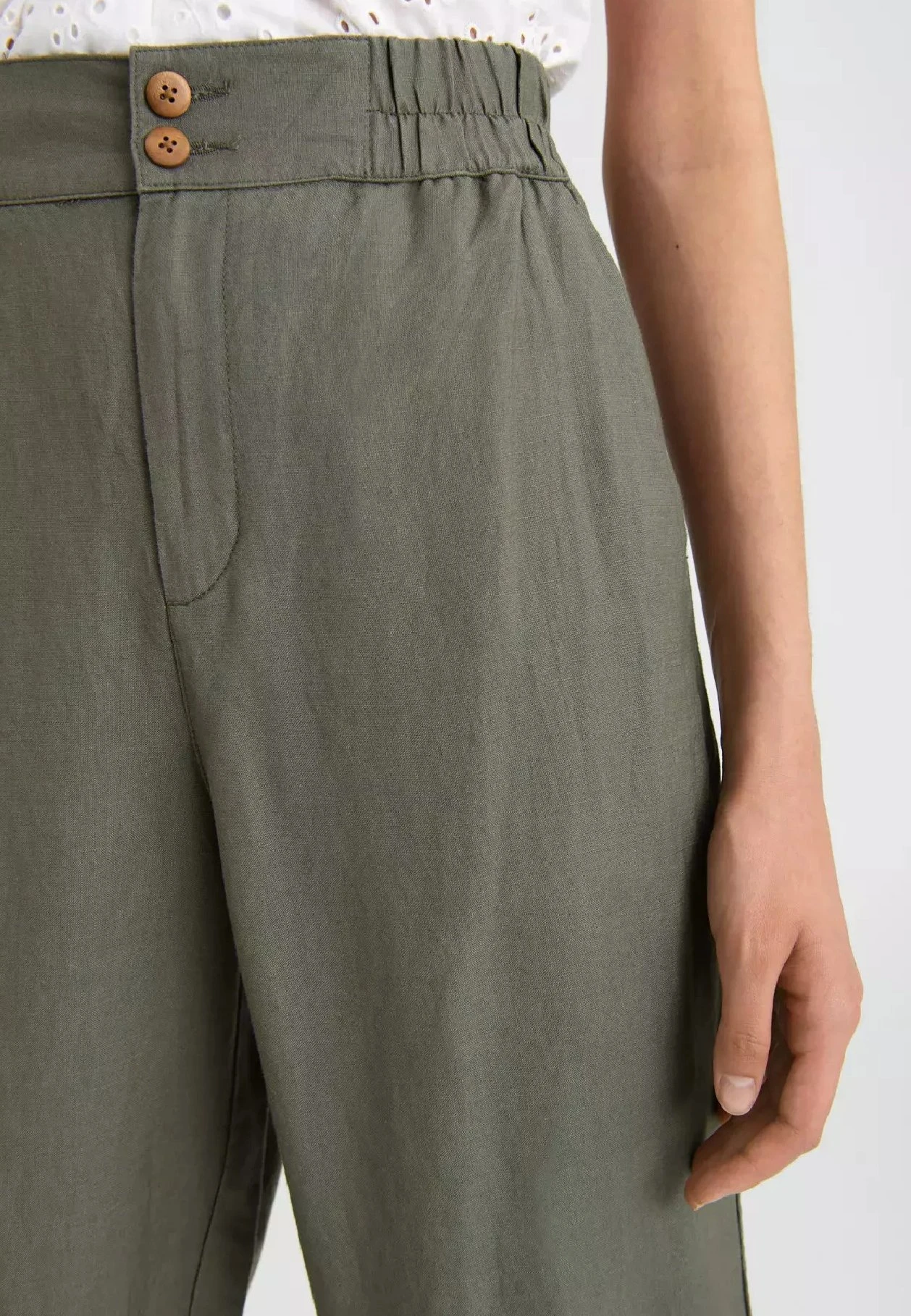 PantaloniOlive Donna Pantaloni G0Y21A01M-N11 5 PantaloniOlive Donna Pantaloni G0Y21A01M-N11 - immagine 5