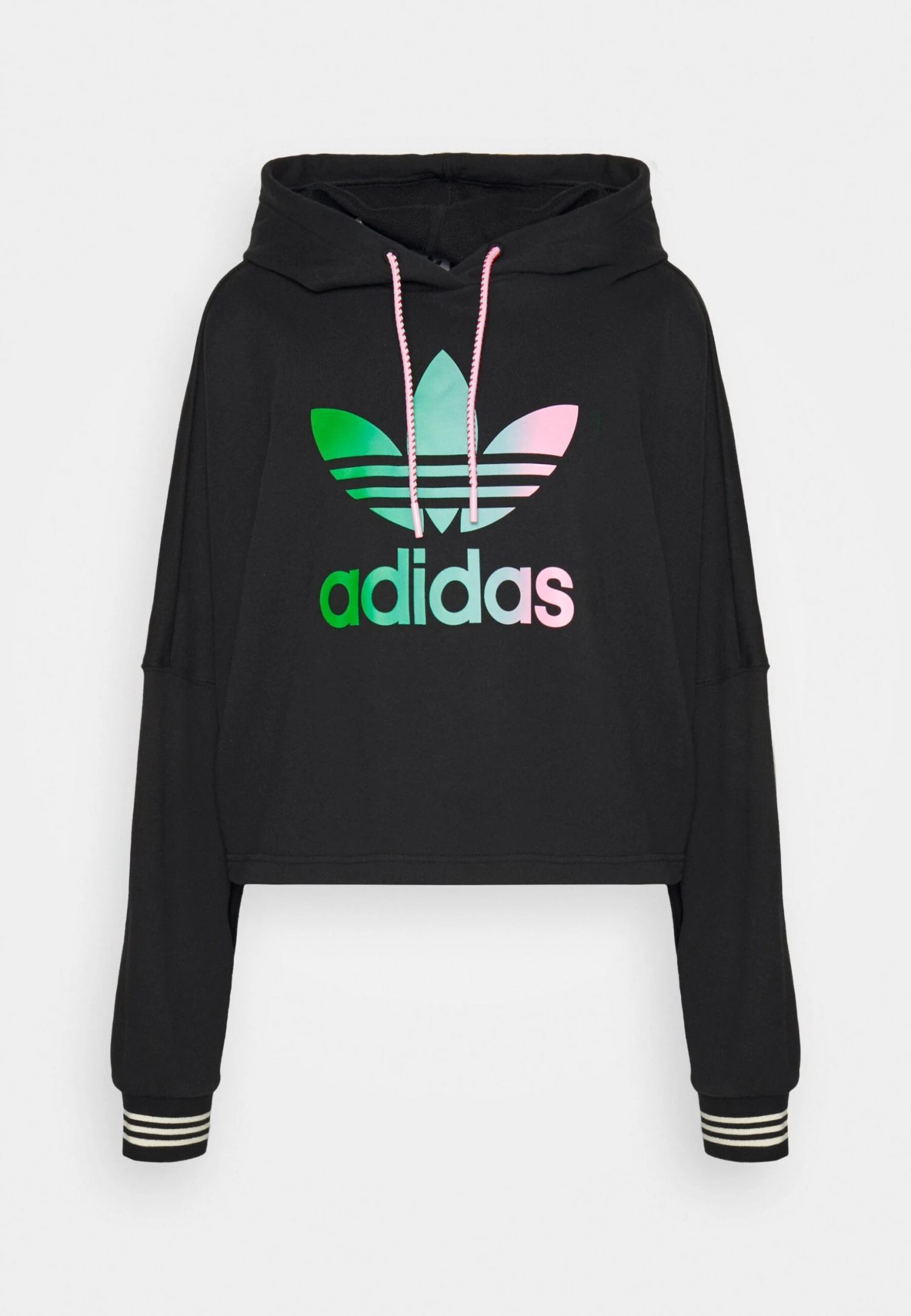 Adidas Originals Adicolor 70S Cropped HoodieFelpaBlack Donna Felpe AD121J1EZ-Q11 7 Adidas Originals Adicolor 70S Cropped HoodieFelpaBlack Donna Felpe AD121J1EZ-Q11 - immagine 7