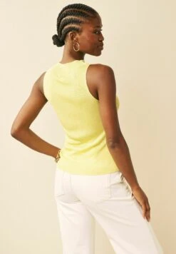 Next Glossy Rib Knit Tank VestTopYellow Donna T-shirt E Top NX321I1JU-E11 -Vendite Next 718efa71ad7d4786b19a29d6946a6a62