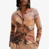 Desigual Gathered Landscape CamiciaMulti Coloured Donna Camicie E Bluse DE121E0MW-T11