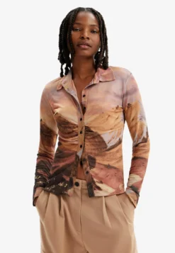 Desigual Gathered Landscape CamiciaMulti Coloured Donna Camicie E Bluse DE121E0MW-T11